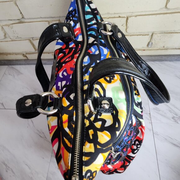 Euc Coach Poppy Graffitti Multi-Color Xlarge Tote Bag Purse… - Picture 6 of 17